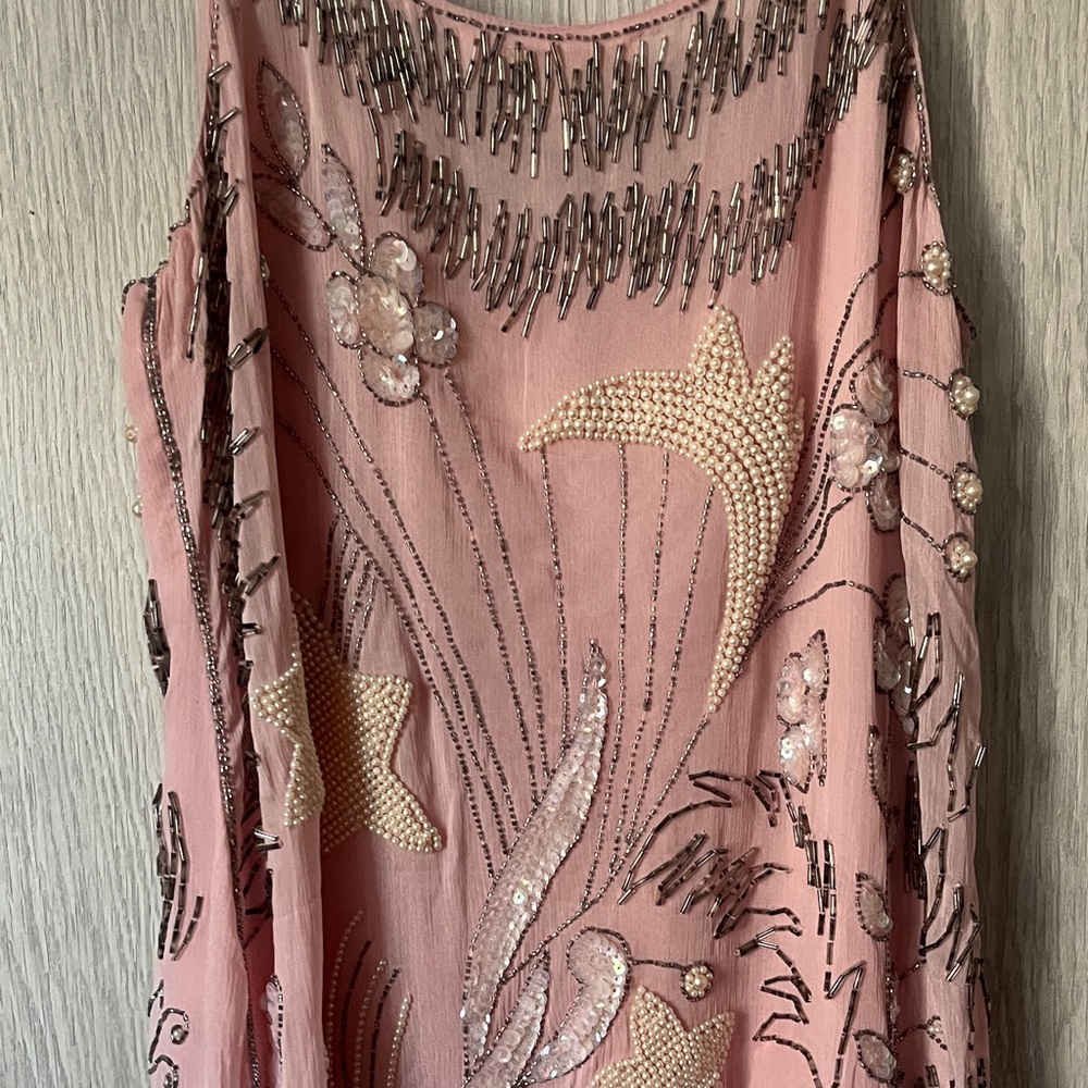 LoveShackFancy Pink Embellished Mini Dress - Picture 5 of 5